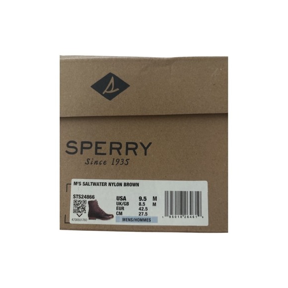 NWT Men\'s Sperry Saltwater Nylon Duck Boots - brown - 9.5 Kristin main image 5